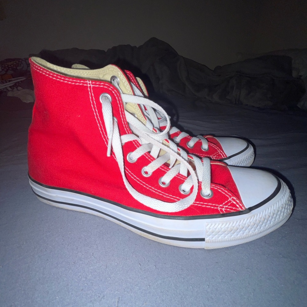 Red high top converse
